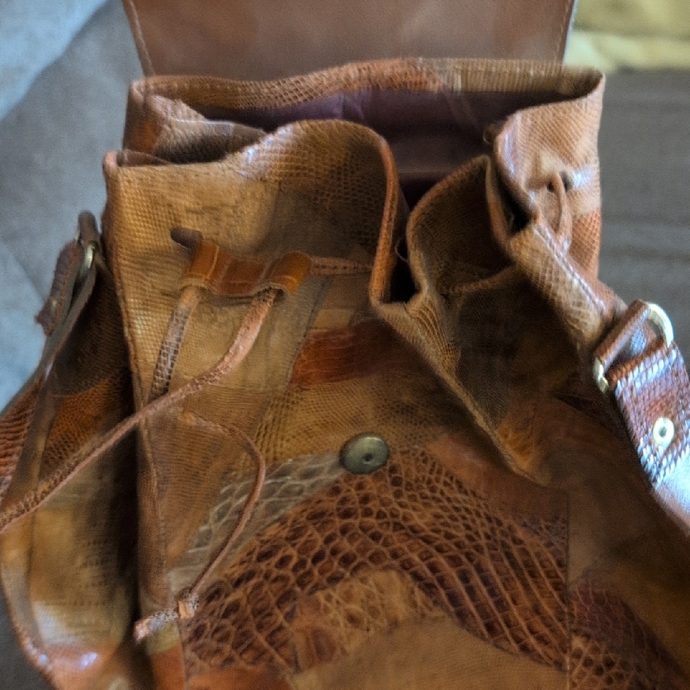 Patchwork Leather Shoulder Bag - image 2